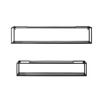 WANDREGALSET Schwarz  - Schwarz, MODERN, Metall (85/75/17/14/17/14cm)