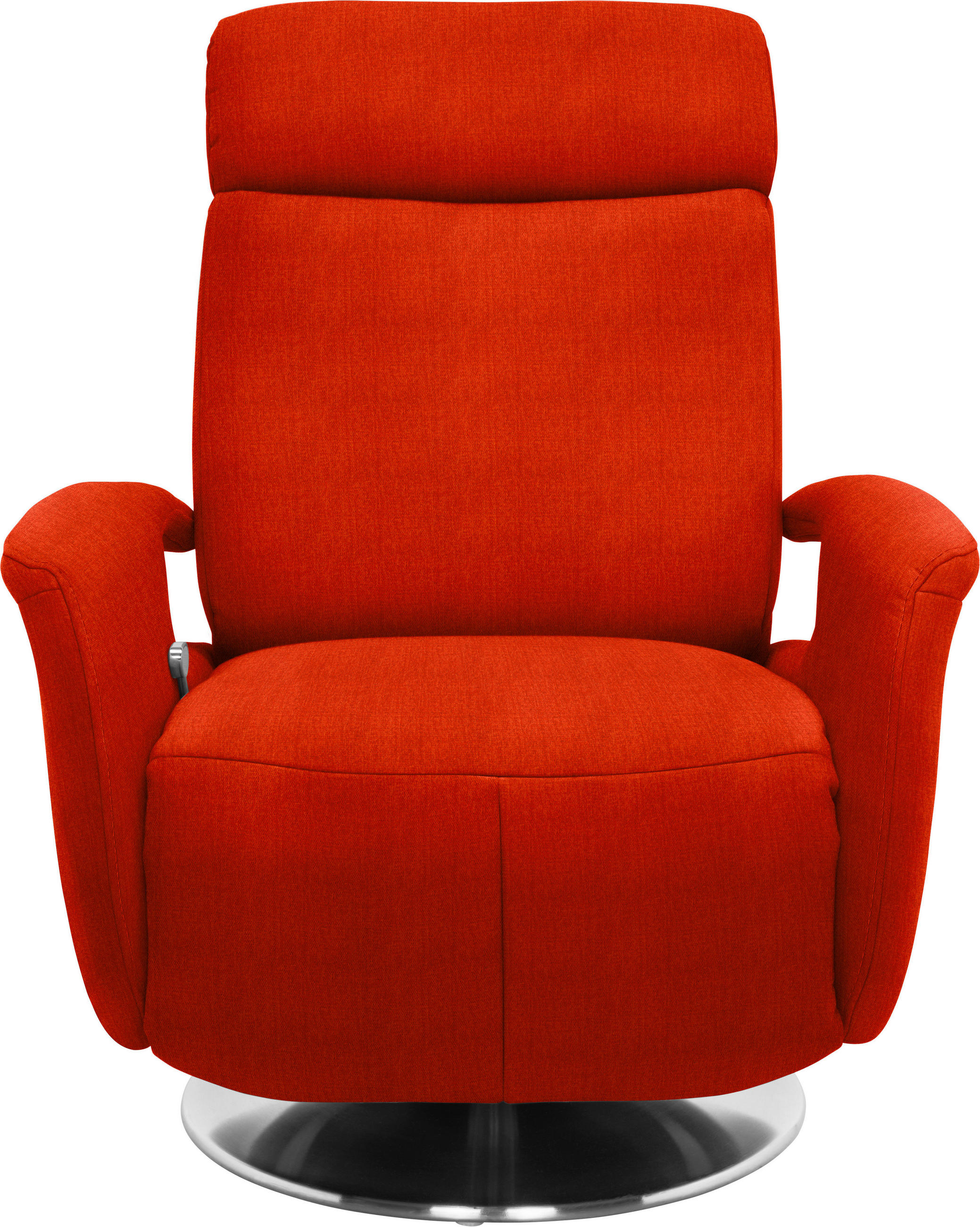 RELAXFÅTÖLJ i textil orange  - stålfärgad/orange, Klassisk, metall/textil (84/109/88cm) - Livetastic