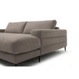 ECKSOFA  in Flachgewebe Taupe  253/177 cm  - Taupe/Schwarz, Design, Textil/Metall (253/177cm) - Dieter Knoll