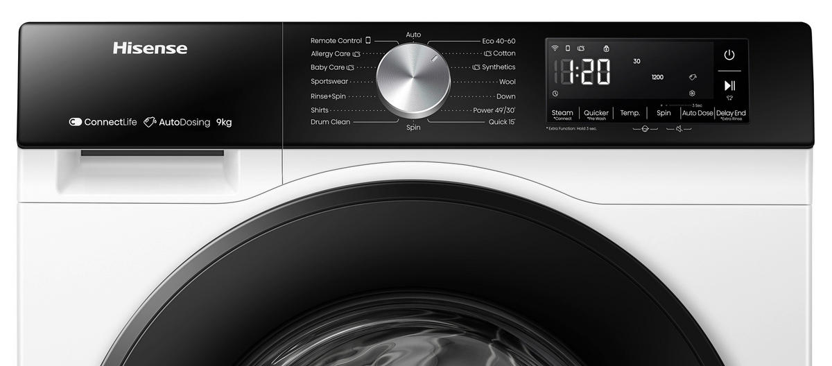 WASCHMASCHINE   - Weiß, Design, Kunststoff/Metall (59,5/84,5/54cm) - Hisense