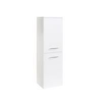 MIDISCHRANK 40/130/35 cm  - Chromfarben/Weiß, KONVENTIONELL, Holzwerkstoff/Metall (40/130/35cm) - Xora