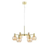 PENDELLEUCHTE Ambra 75/44/75 cm  - Messingfarben/Bernsteinfarben, Basics, Glas/Metall (75/44/75cm) - Markslöjd