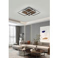 LED-DECKENLEUCHTE 45/45/9,5 cm  - Eichefarben/Schwarz, Trend, Holzwerkstoff/Kunststoff (45/45/9,5cm) - Novel