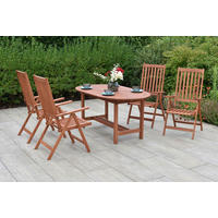 GARTENTISCHGRUPPE  - Eukalyptusholzfarben, KONVENTIONELL, Holz - Gardenson