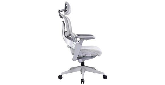 DREHSTUHL Netzbespannung, Webstoff Grau  - Grau, Design, Kunststoff/Textil (65/113-123/66-73cm) - Novel
