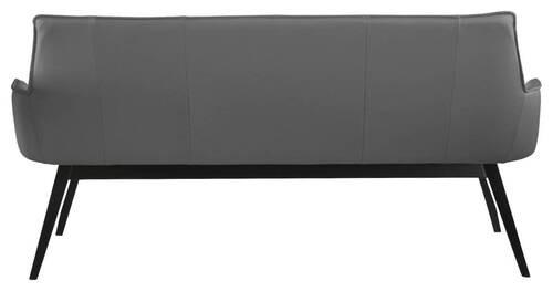 Thumbnail - Novel Sitzbank, Anthrazit, Holz, Leder, Echtleder, Color-Finish-Leder, Rauleder, Buche, massiv, 3-Sitzer, 160x89.5x64 cm...