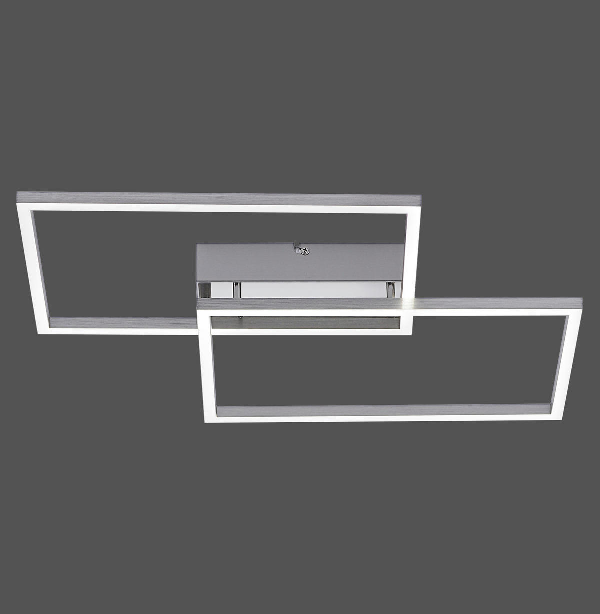LED-DECKENLEUCHTE 50,4/42/7 cm   - Nickelfarben, Design, Kunststoff/Metall (50,4/42/7cm)