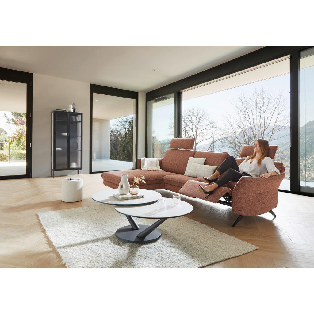 Thumbnail - Himolla Ecksofa 6902, Altrosa, Textil, 3,5-Sitzer, L-Form, 281x171 cm, Blauer Engel, Goldenes M, Emas, erweiterbar, Type...