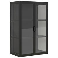 HÄNGEVITRINE in Schwarz  - Transparent/Schwarz, Design, Glas/Metall (60/95/35cm) - MID.YOU