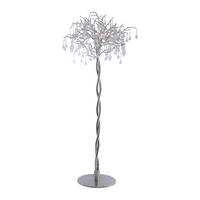 STEHLEUCHTE 70/70/180 cm   - Silberfarben, KONVENTIONELL, Glas/Metall (70/70/180cm) - Paul Neuhaus