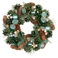 VENAC ZA VRATA - zelena, Lajfstajl, drvo/plastika (34cm) - X-Mas