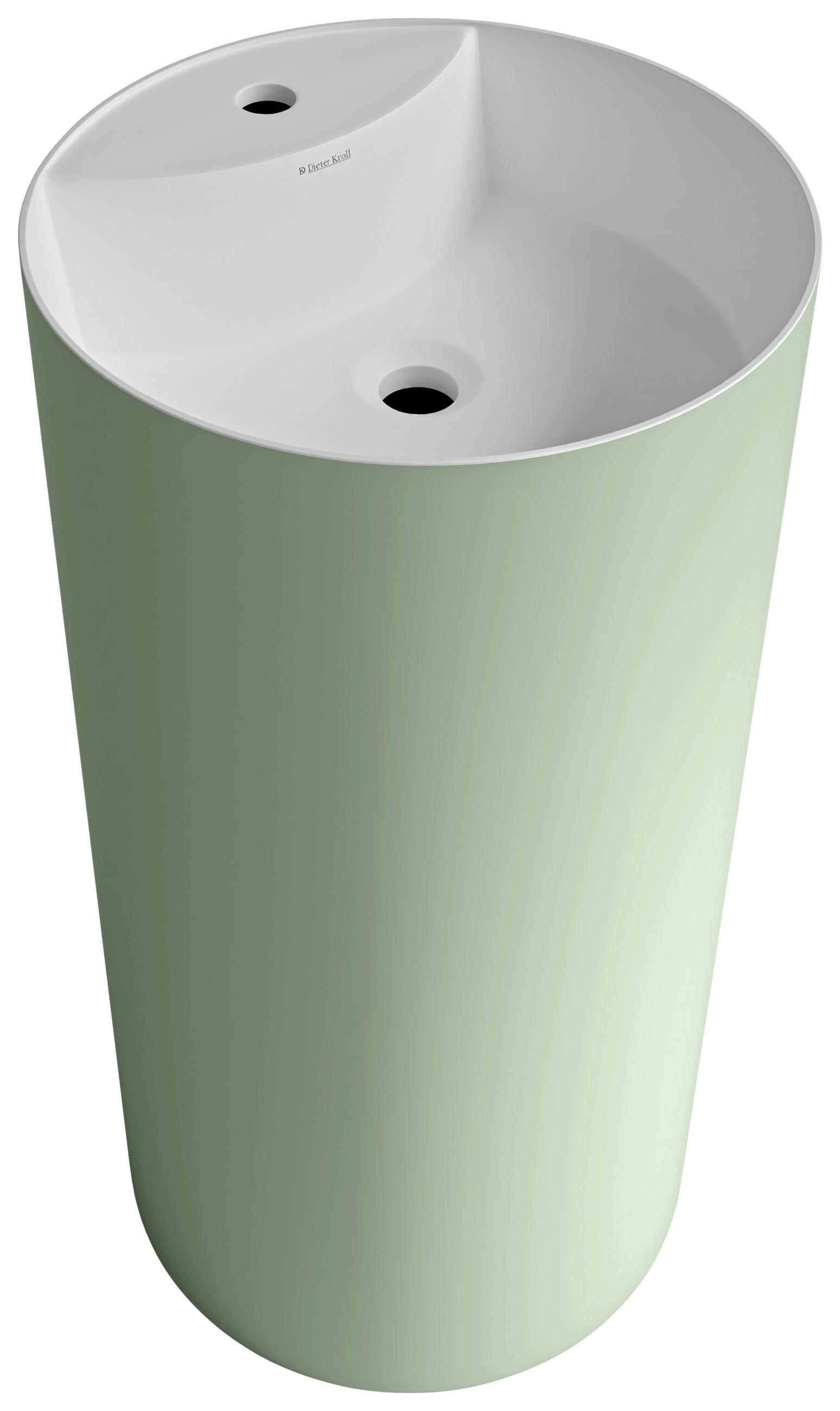 WASCHBECKEN 44/87/44 cm  - Salbeigrün/Weiß, Basics, Stein (44/87/44cm) - Dieter Knoll