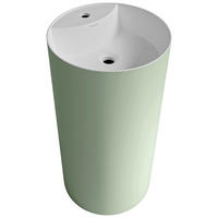 WASCHBECKEN 44/87/44 cm  - Salbeigrün/Weiß, Basics, Stein (44/87/44cm) - Dieter Knoll