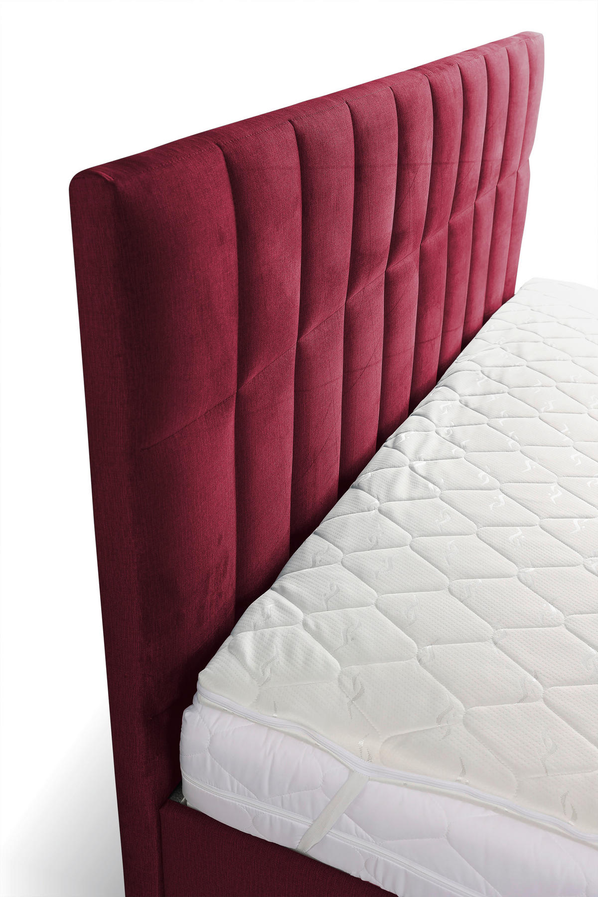 BOXBETT 180/200 cm  in Rot  - Rot/Schwarz, KONVENTIONELL, Holz/Textil (180/200cm) - Boxxx