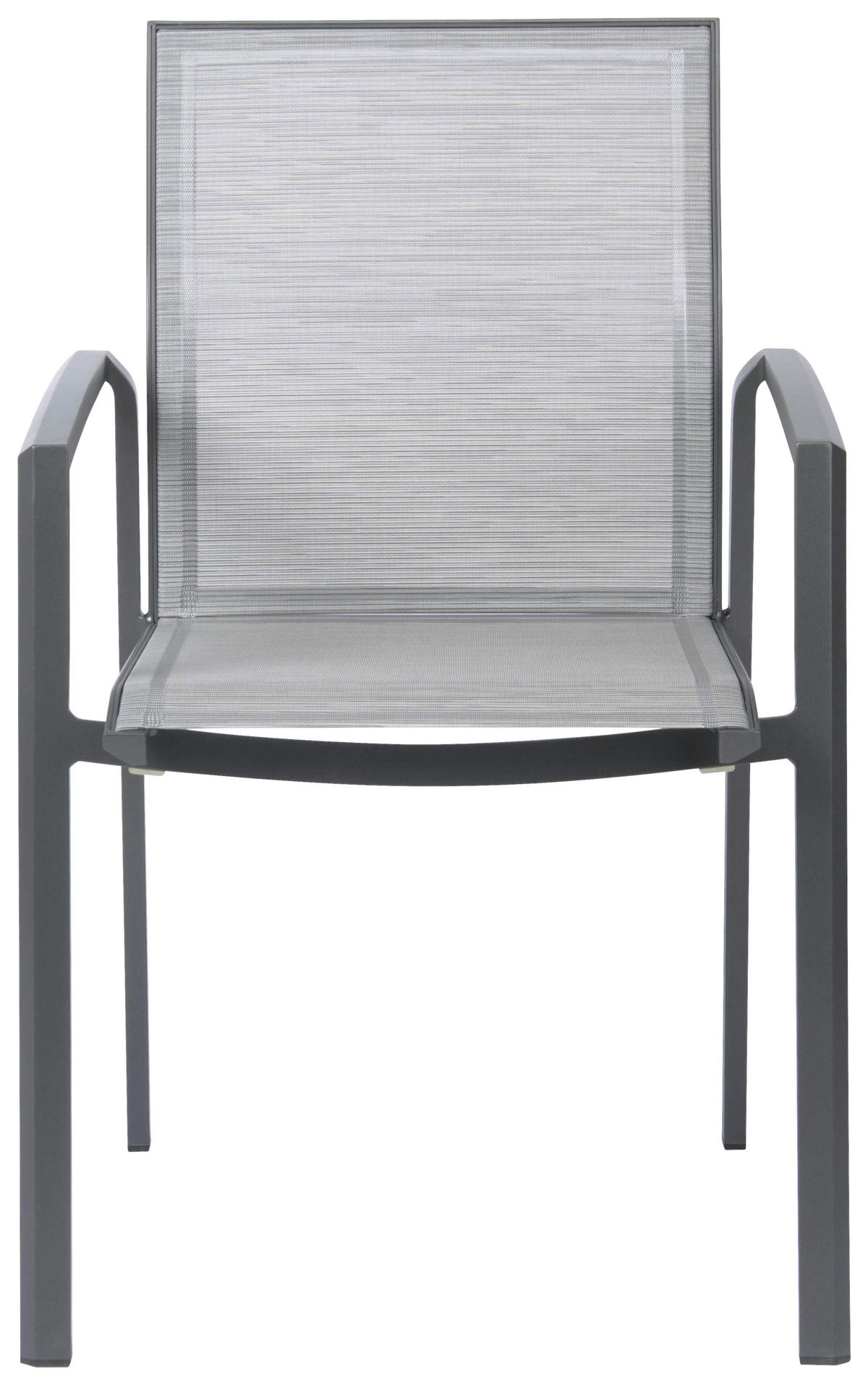 STAPELSESSEL Aluminium Anthrazit, Silberfarben  - Anthrazit/Silberfarben, Design, Textil/Metall (58/90/61cm) - Stern