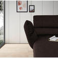ECKSOFA Braun Flachgewebe  - Schwarz/Braun, Design, Textil/Metall (176-217/279-327cm) - Dieter Knoll