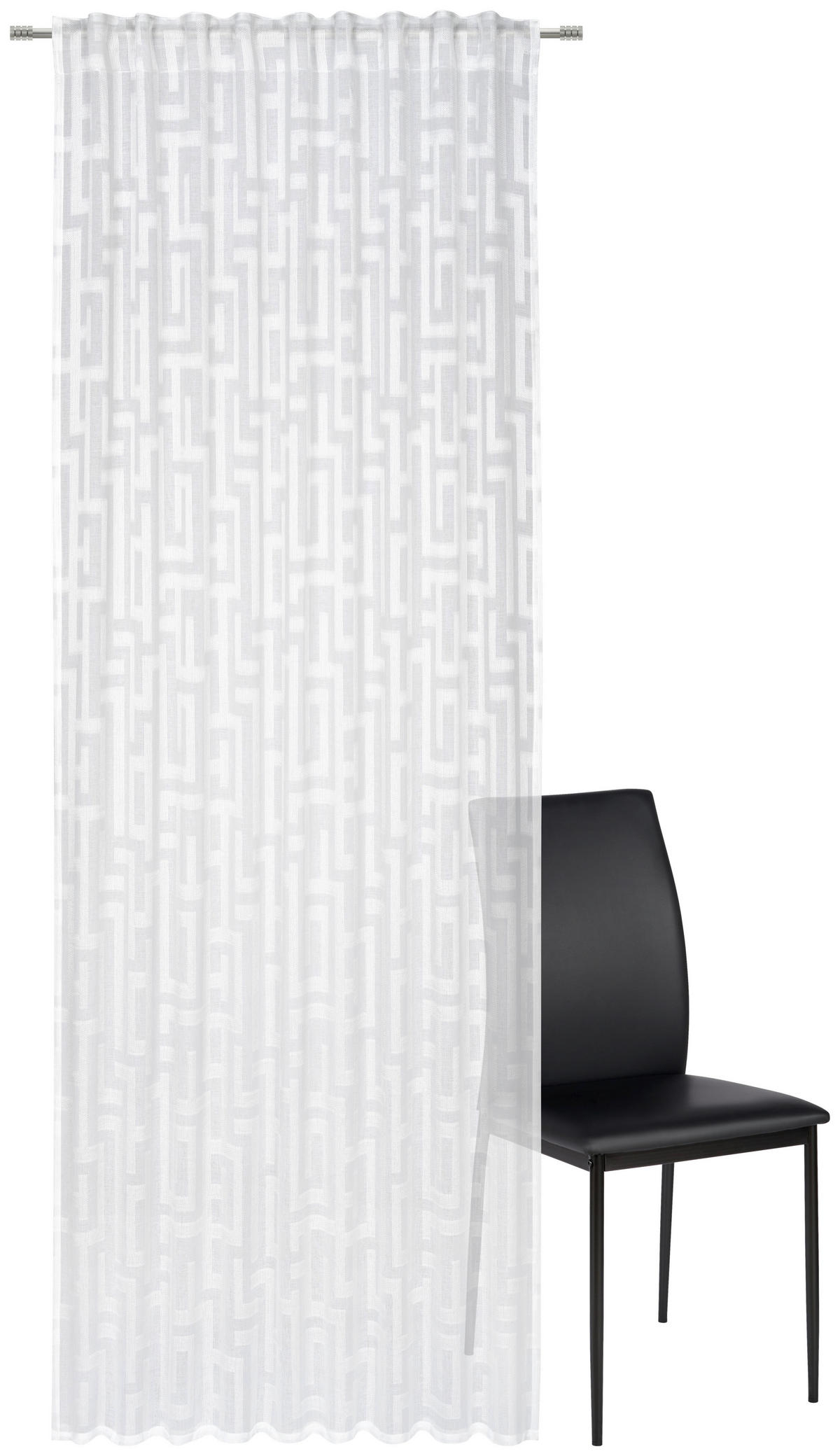 FERTIGVORHANG transparent  - Weiß, KONVENTIONELL, Textil (135/245cm) - Esposa