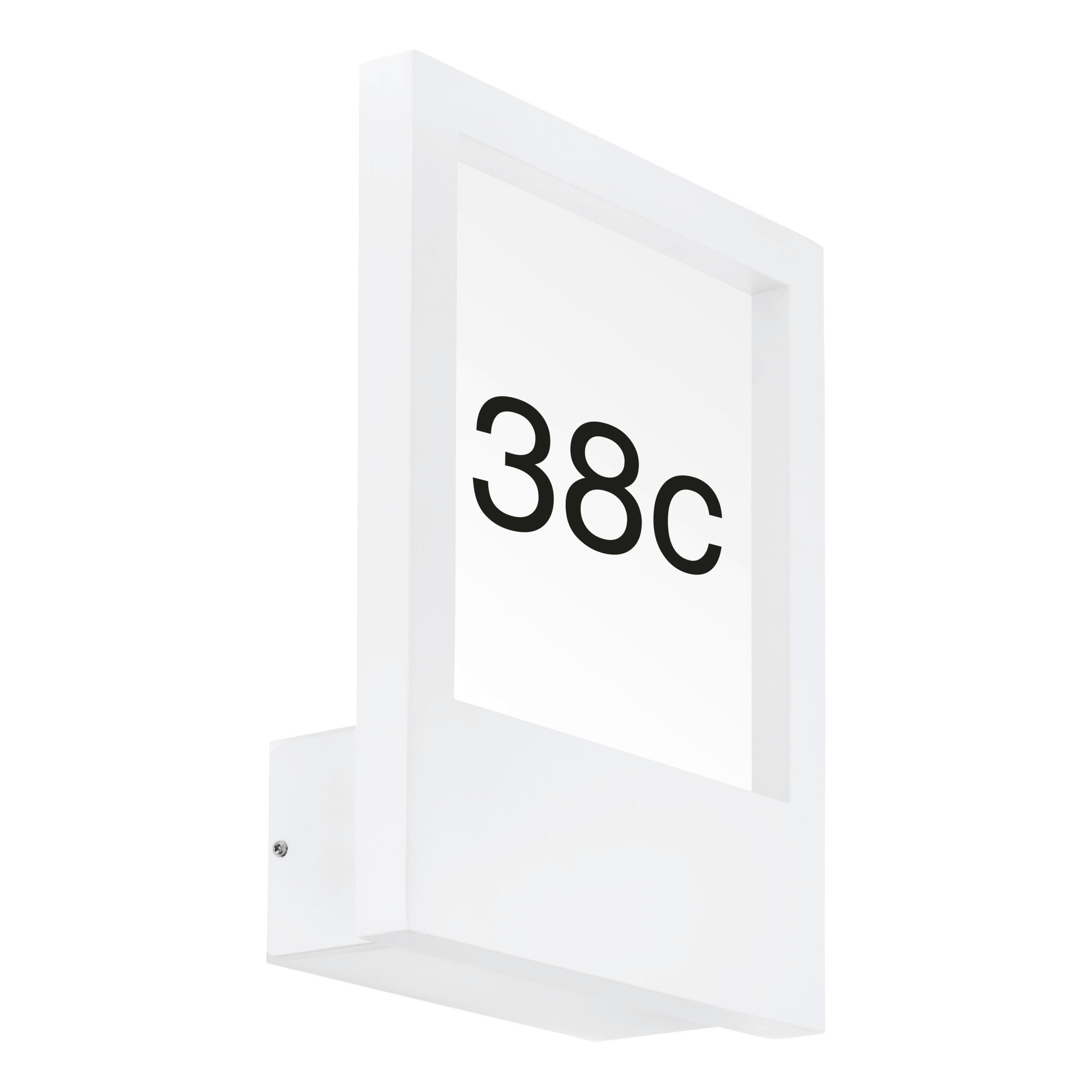 AUßENWANDLEUCHTE 33,5/4/24 cm   - Klar/Weiß, Design, Glas/Kunststoff (33,5/4/24cm) - Eglo