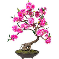 KUNSTPFLANZE Bonsai 50 cm  - Pink/Braun, Design, Keramik/Kunststoff (50cm) - P & B