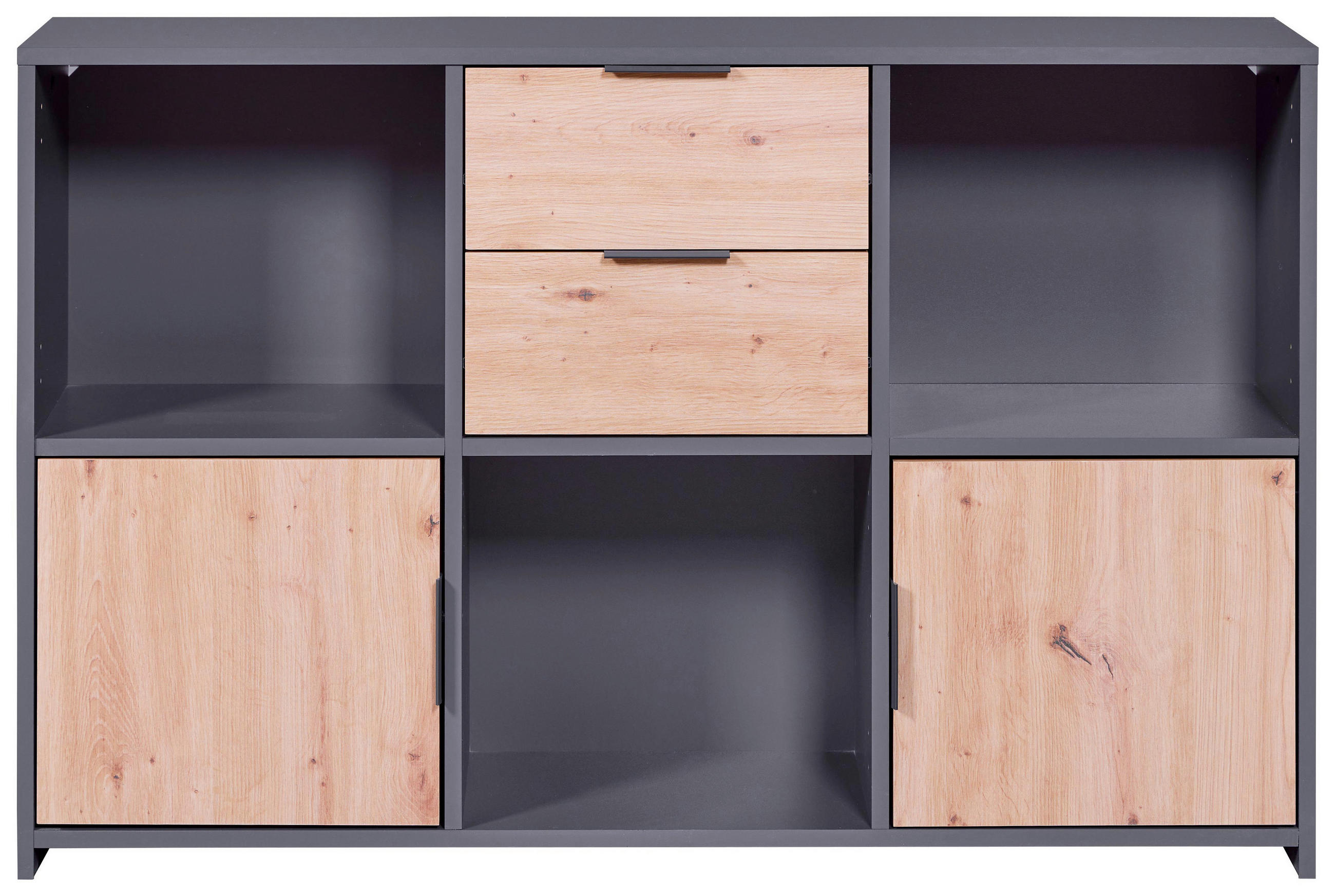 KOMMODE  in 120/77/30 cm  - Anthrazit/Eiche Artisan, Design, Holzwerkstoff/Metall (120/77/30cm) - Livetastic