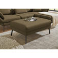 ECKSOFA  in Flachgewebe Khaki  255-365/175-224 cm  - Khaki/Schwarz, Design, Textil/Metall (255-365/175-224cm) - Dieter Knoll