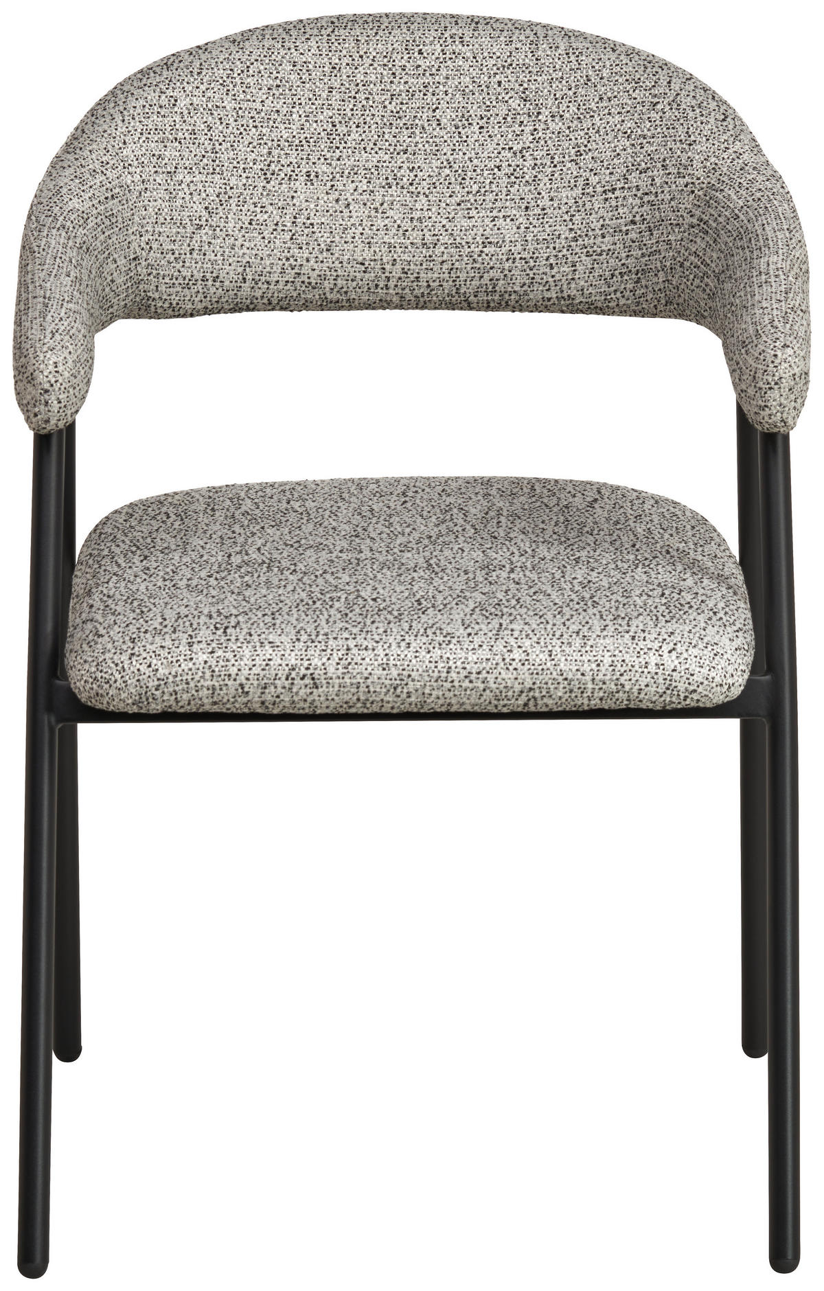 ARMLEHNSTUHL  in Eisen Webstoff  - Schwarz/Grau, MODERN, Textil/Metall (61/79/59cm) - MID.YOU