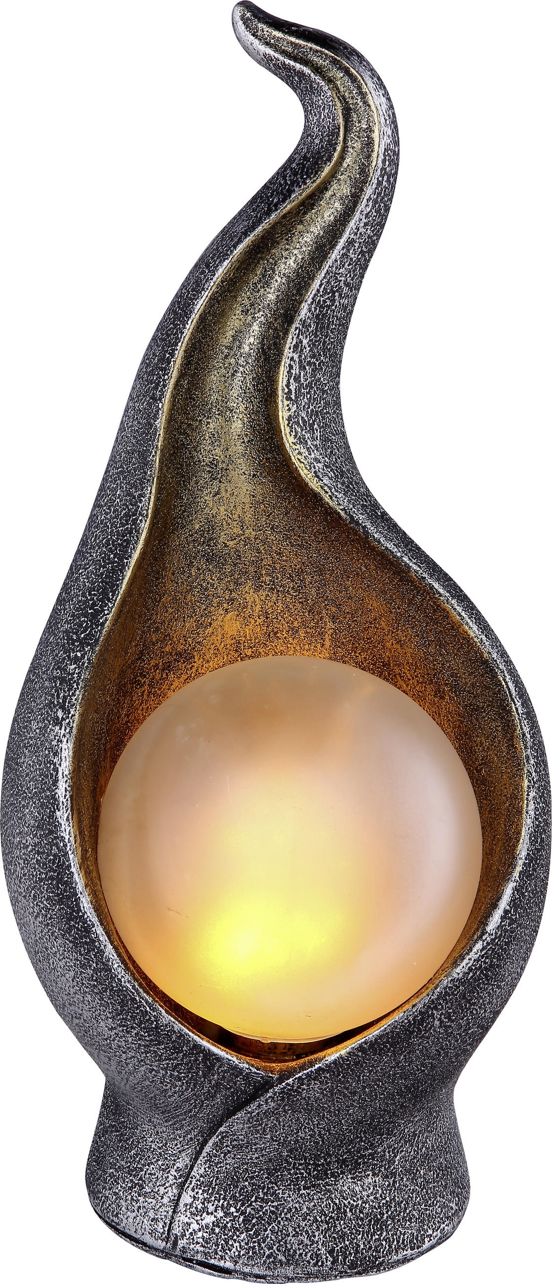 SOLARLEUCHTE - Silberfarben/Goldfarben, Lifestyle, Glas/Kunststoff (12/11/26,5cm) - Ambia Garden