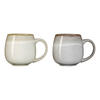 KAFFEEBECHER Hygge  475 ml   - Hellgrau/Grau, KONVENTIONELL, Keramik (13/9/10cm) - Ritzenhoff Breker