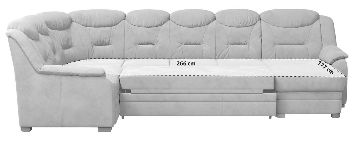WOHNLANDSCHAFT Anthrazit Mikrofaser  - Anthrazit/Schwarz, Basics, Kunststoff/Textil (330/99/211cm) - MID.YOU