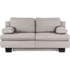 SCHLAFSOFA in Textil Hellgrau  - Wengefarben/Hellgrau, Konventionell, Holz/Textil (203/94/100cm) - Novel