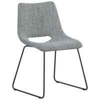 STUHL - Blau/Schwarz, Design, Textil/Metall (48/79/56cm) - Stylife