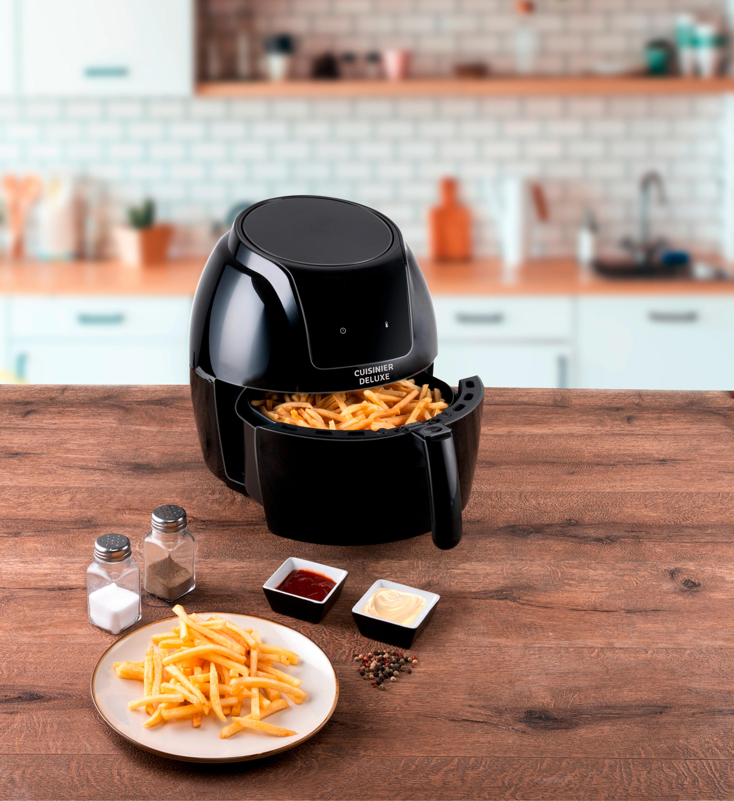 HEIßLUFTFRITTEUSE 5.5 L  - Schwarz, KONVENTIONELL, Kunststoff (39,6/32,4/36cm)