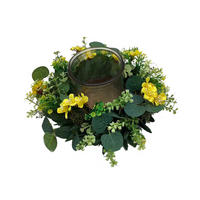 KERZENHALTER - Hellgelb/Grün, LIFESTYLE, Naturmaterialien/Glas (26/10cm)