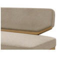 SITZBANK 190/80/52 cm Flachgewebe Eichefarben, Beige Eiche massiv  - Eichefarben/Beige, Basics, Holz/Textil (190/80/52cm) - Carryhome