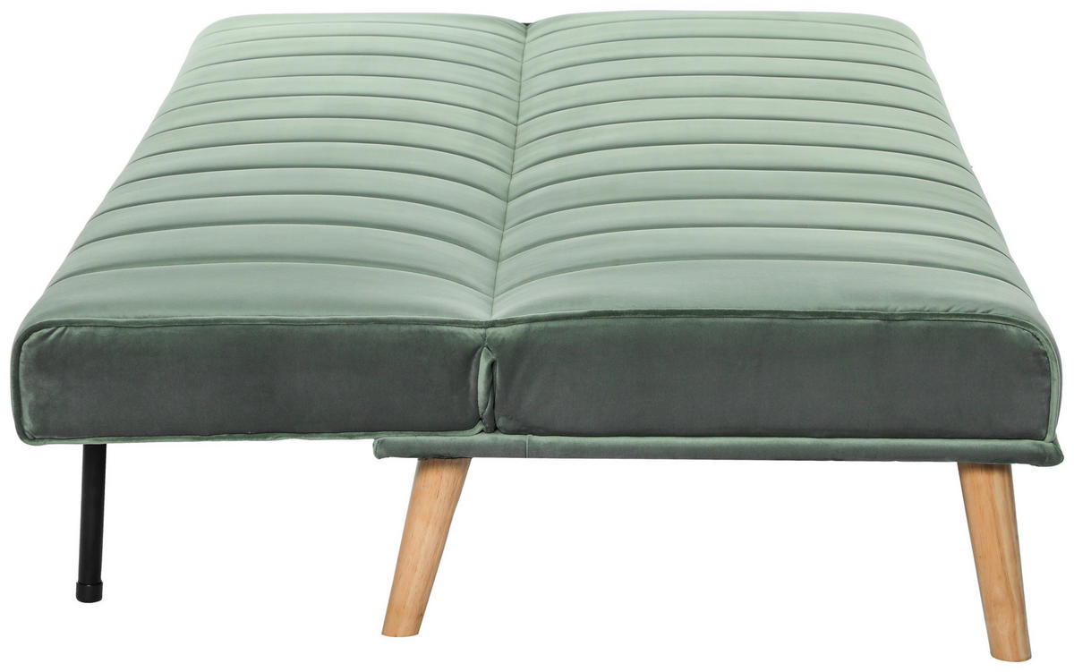 SCHLAFSOFA Samt Mintgrün  - Naturfarben/Mintgrün, Design, Holz/Textil (180/81/86cm) - P & B