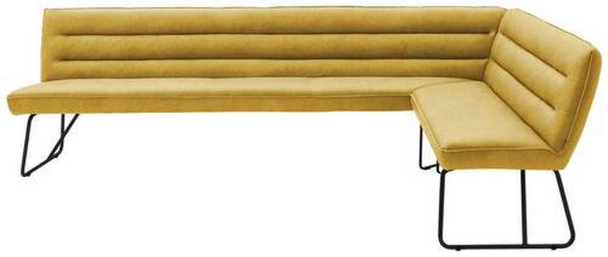 ECKBANK 274/184 cm  in Gelb, Schwarz  - Gelb/Schwarz, Design, Textil/Metall (274/184cm) - Dieter Knoll