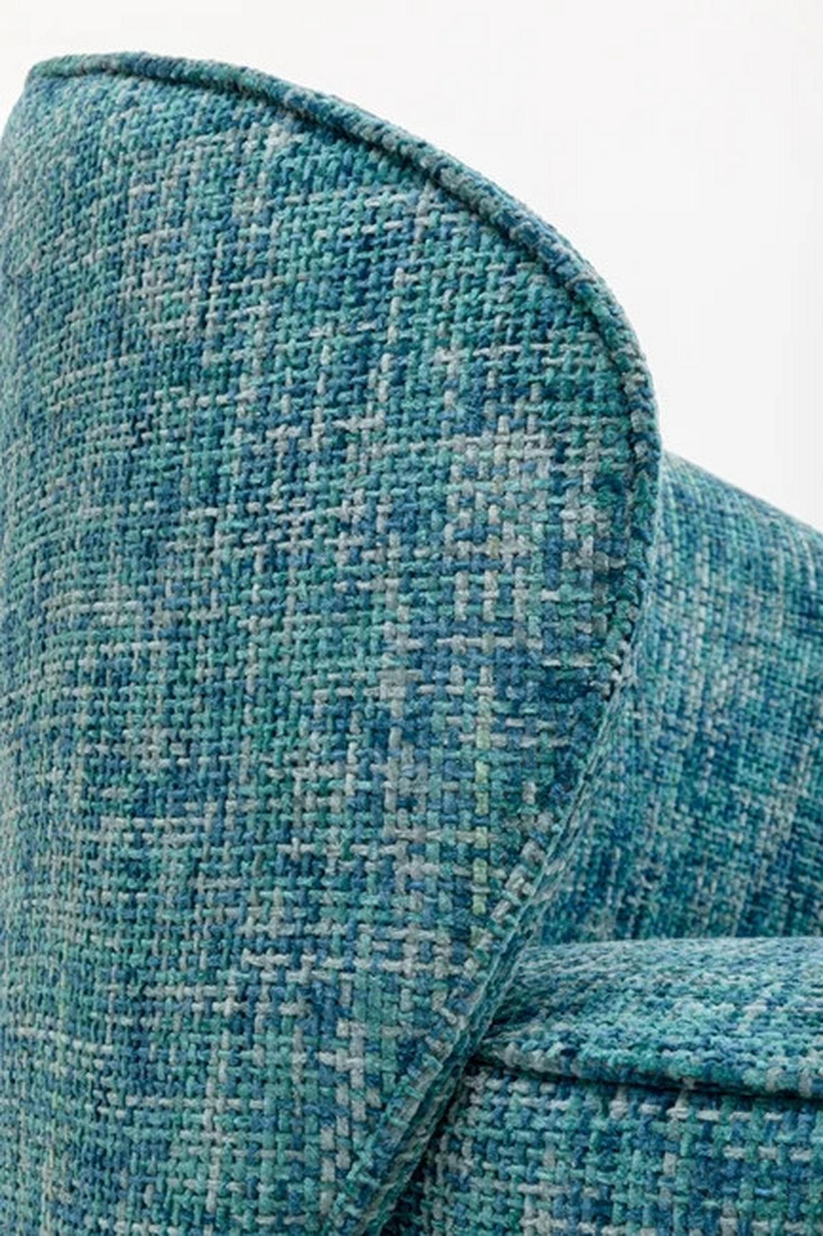 SESSEL in Struktur Hellblau  - Schwarz/Hellblau, Basics, Textil/Metall (76/81/82cm) - Kare-Design