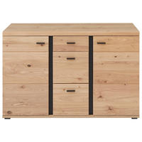 KOMODA, barve jesena, hrast artisan  - barve jesena/črna, Design, kovina/umetna masa (134/86cm) - Linea Natura