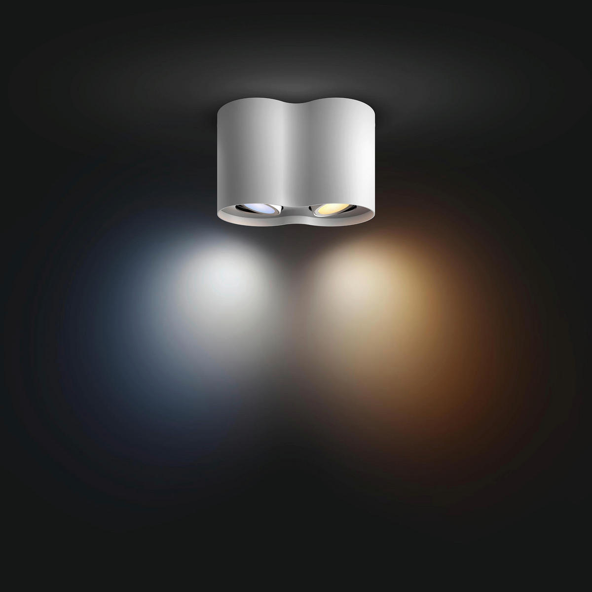 LED-STRAHLER Pillar 19,3/12/10,3 cm   - Weiß, Basics, Metall (19,3/12/10,3cm) - Philips HUE