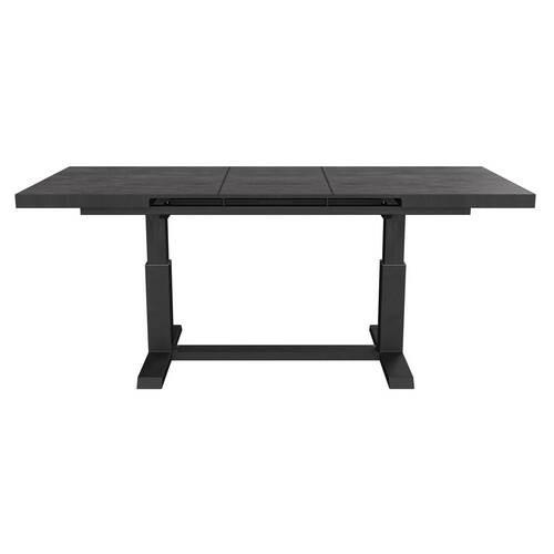 GARTENTISCH 140-180/80/52-75 cm  - Dunkelgrau/Anthrazit, Basics, Keramik/Metall (140-180/80/52-75cm) - Amatio