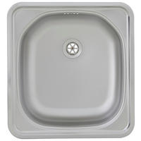 SPÜLE 1720DALLAS465X435  - Edelstahlfarben, Basics, Metall (46,5/15,5/43,5cm) - Respekta