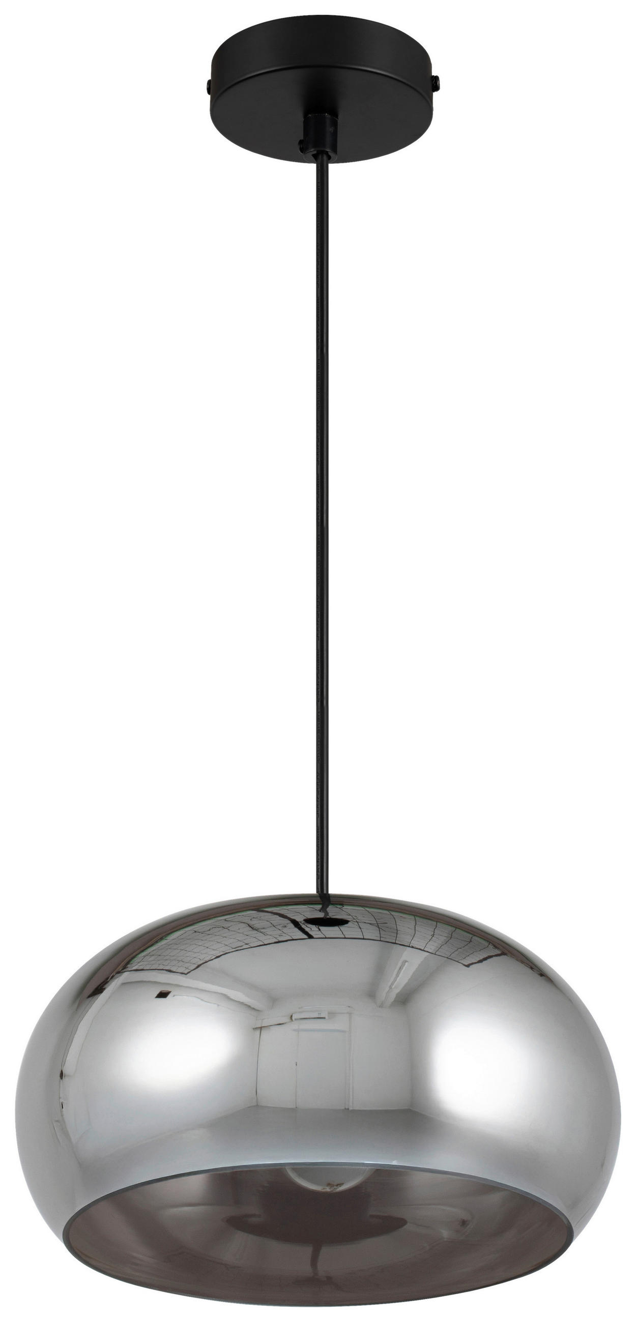 HÄNGELEUCHTE 23/120 cm   - Schwarz, Trend, Glas/Metall (23/120cm) - Novel