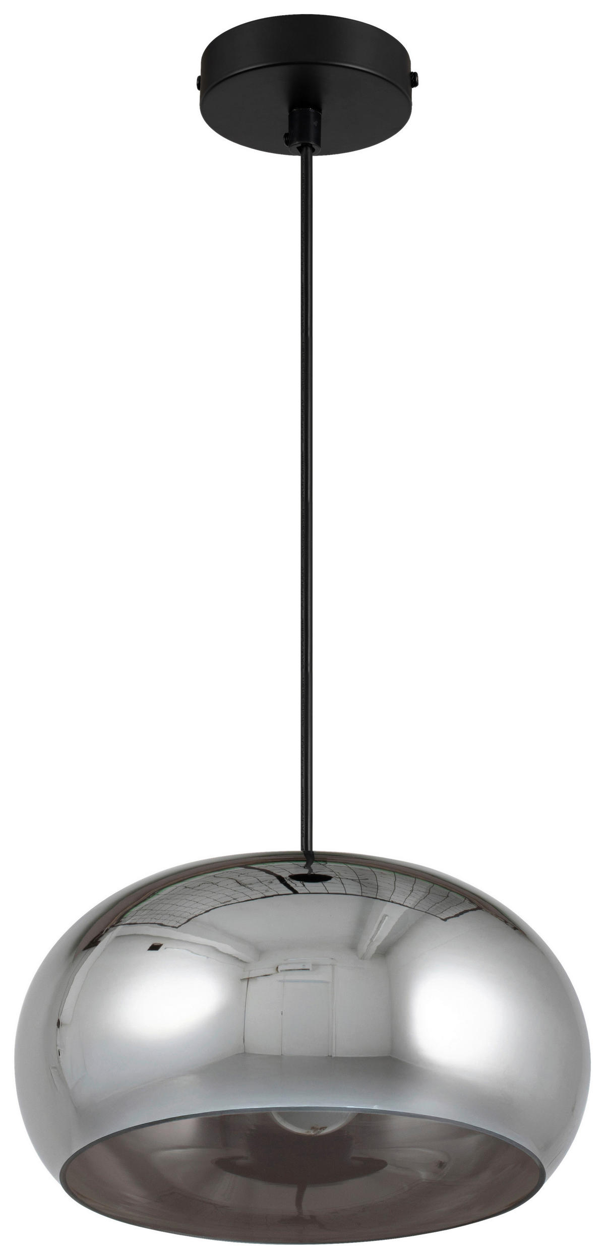 HÄNGELEUCHTE 23/120 cm   - Schwarz, Trend, Glas/Metall (23/120cm) - Novel