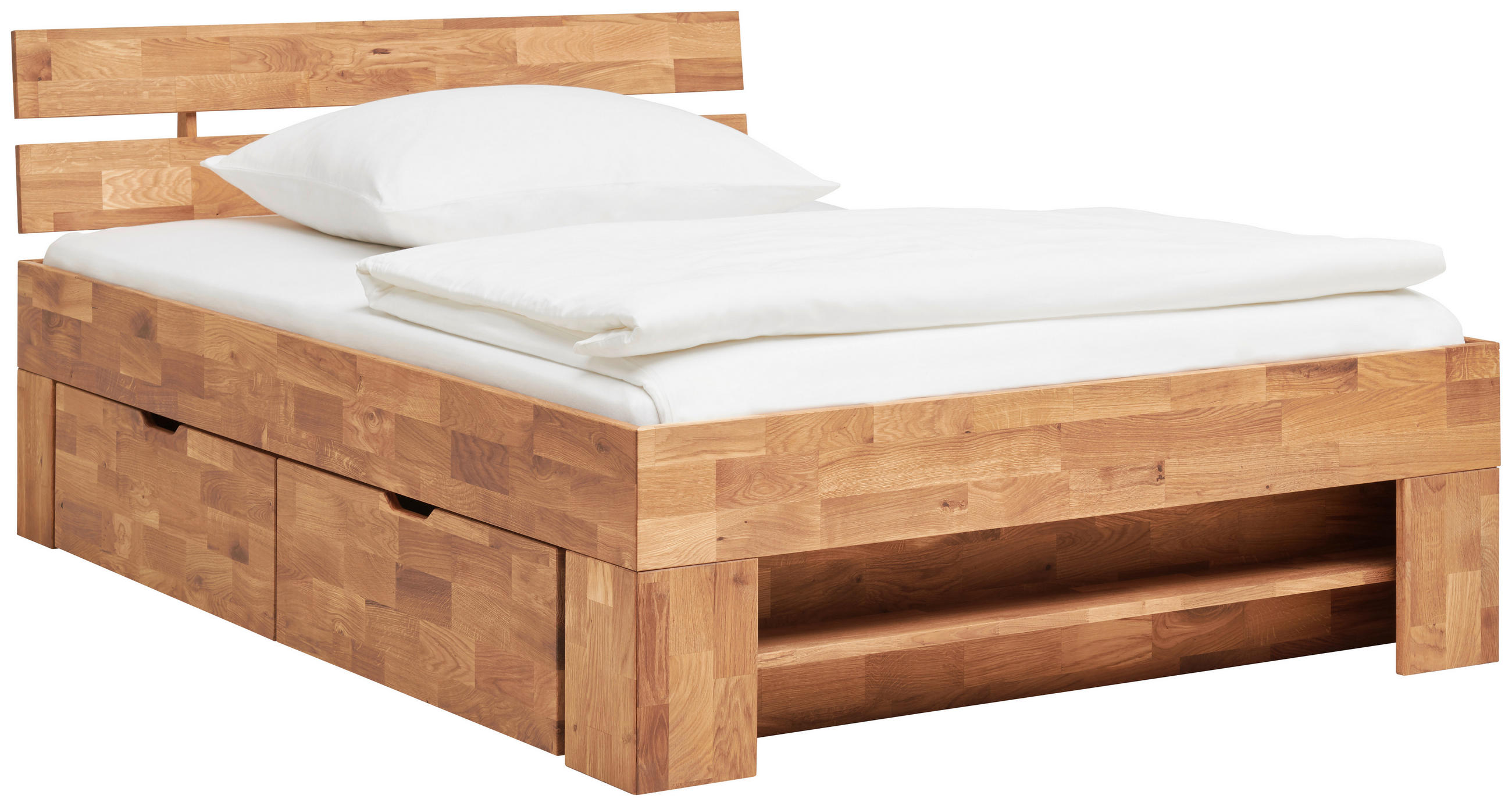 STAURAUMBETT 140/200 cm  in Eichefarben  - Eichefarben, Natur, Holz (140/200cm) - Livetastic
