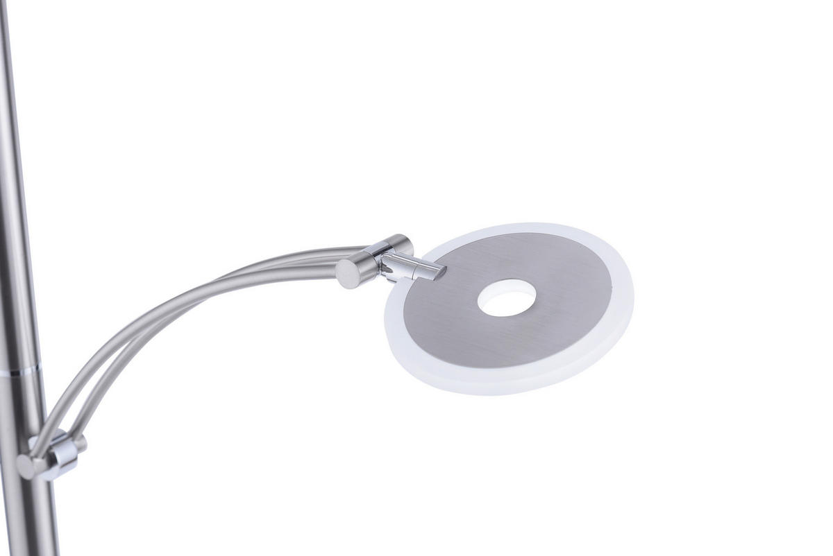 LED-STEHLEUCHTE 68/45,5/200,3 cm    - Silberfarben, Basics, Metall (68/45,5/200,3cm) - Paul Neuhaus
