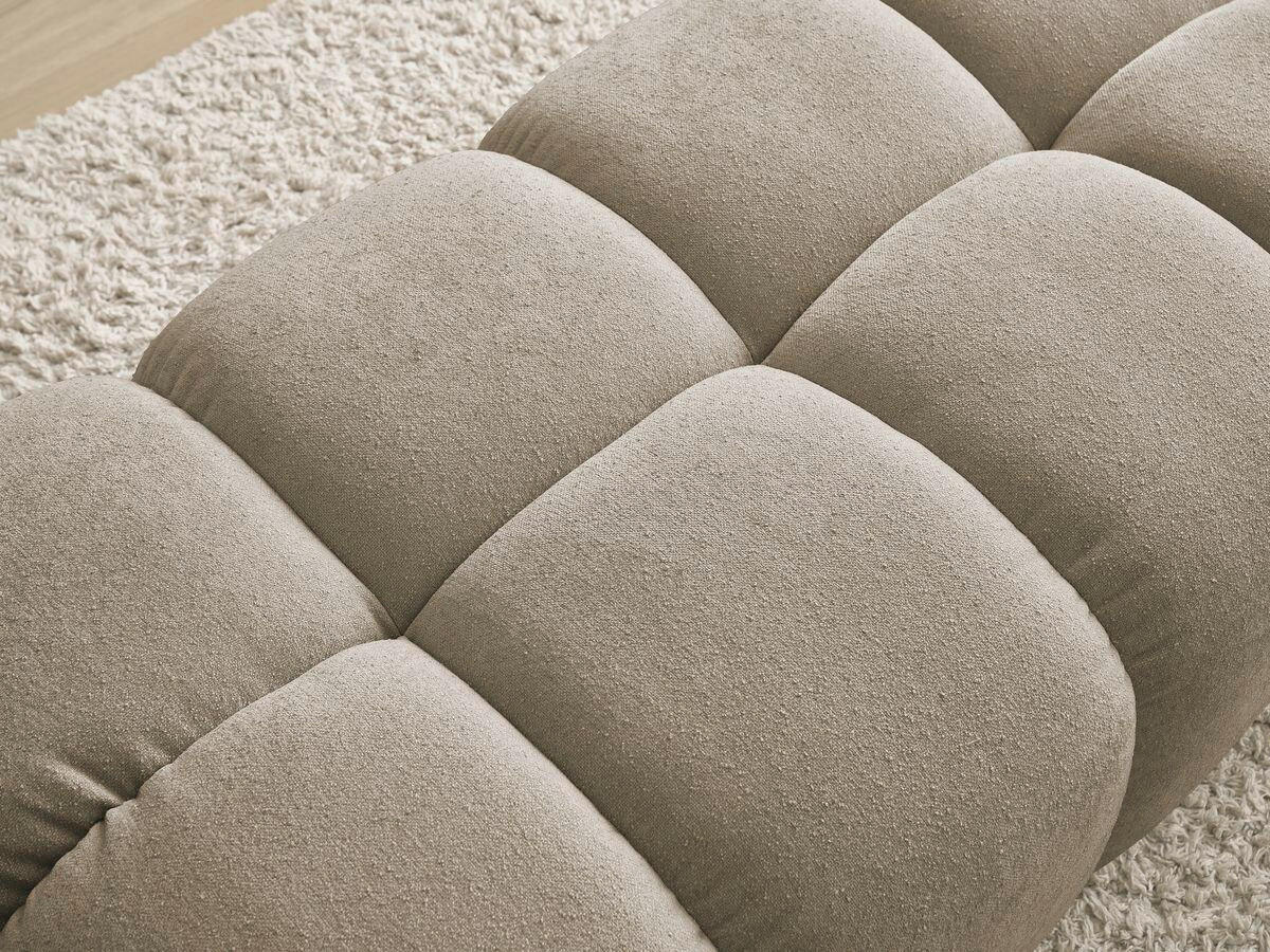 HOCKER EVEREST Struktur Taupe  - Taupe/Schwarz, MODERN, Kunststoff/Textil (140/70/40cm)