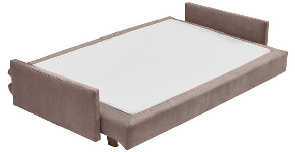 SCHLAFSOFA Flachgewebe Schlammfarben - Schlammfarben/Eichefarben, KONVENTIONELL, Holz/Textil (220/85/98cm) - Carryhome