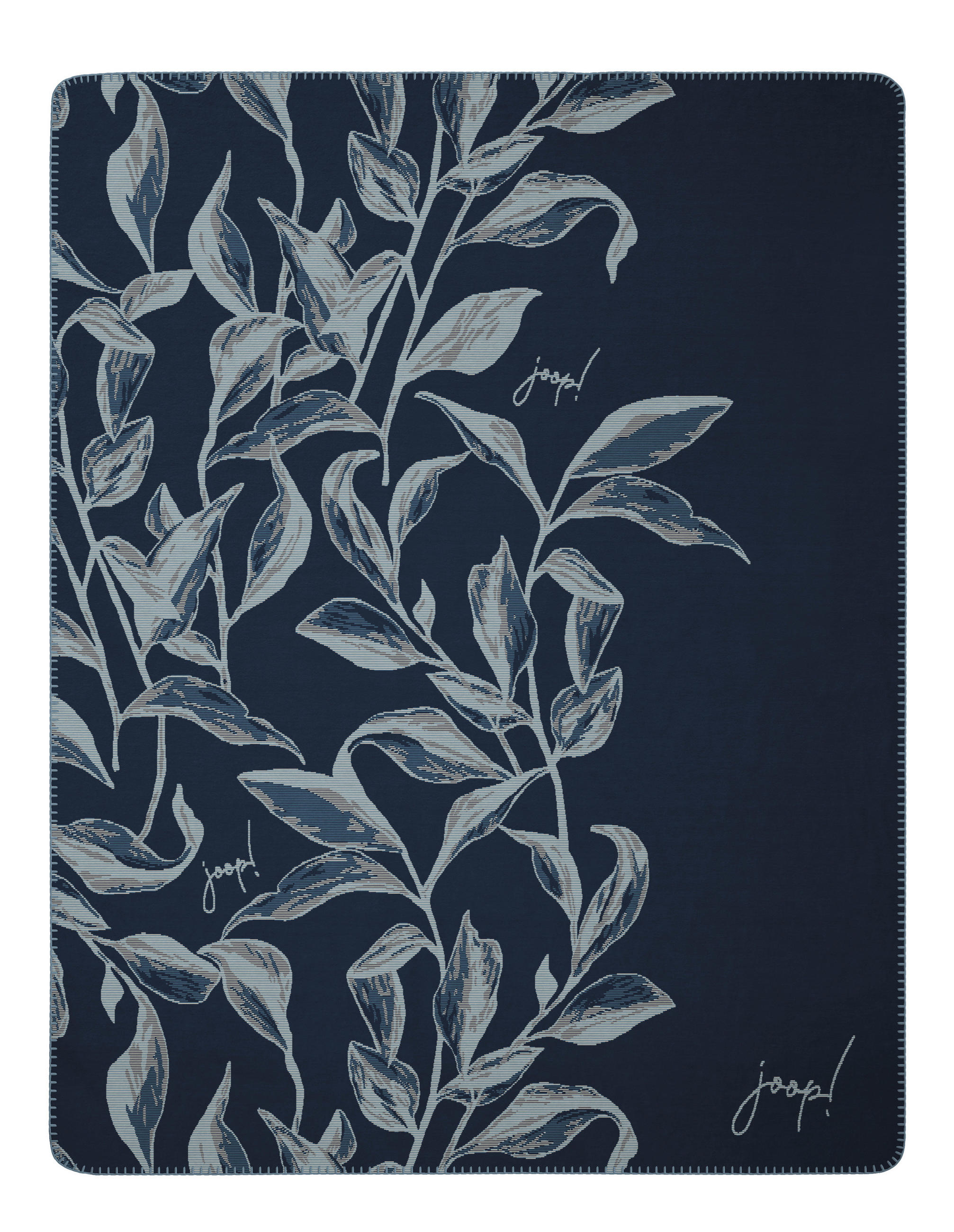 DOMÁCÍ DEKA, bavlna, 150/200 cm - modrá/světle šedá, Basics, textil (150/200cm) - Joop!