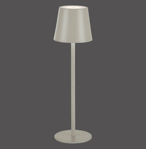 AKKU-TISCHLEUCHTE Euria 11/11/37 cm   - Greige, KONVENTIONELL, Kunststoff/Metall (11/11/37cm)