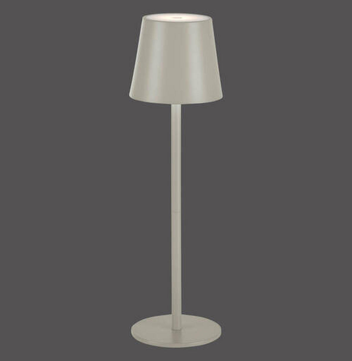 PUNJIVA STONA LAMPA - bež-siva, Konvencionalno, metal/plastika (11/11/37cm)